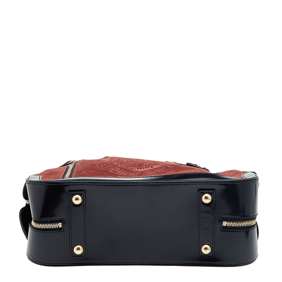 LOUIS VUITTON Brown/Black Suede And Leather Havana Stamped Trunk GM Bag - Picture 7 of 9